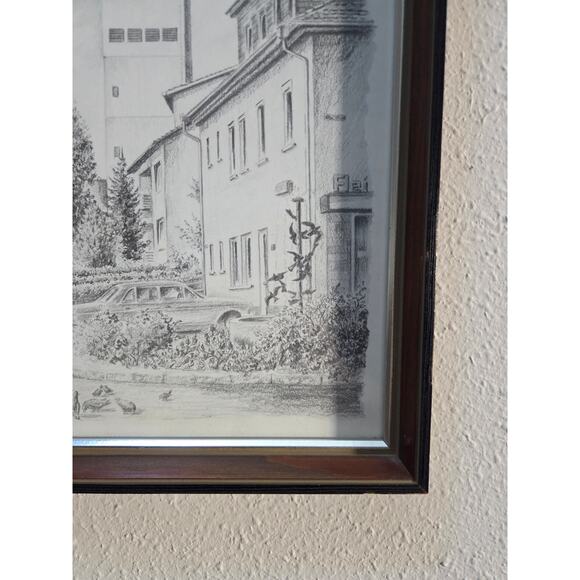 Hermann Kuhn Kemnat Germany Print St Bartholomaus Church 19x13.75" Framed - Picture 8 of 10